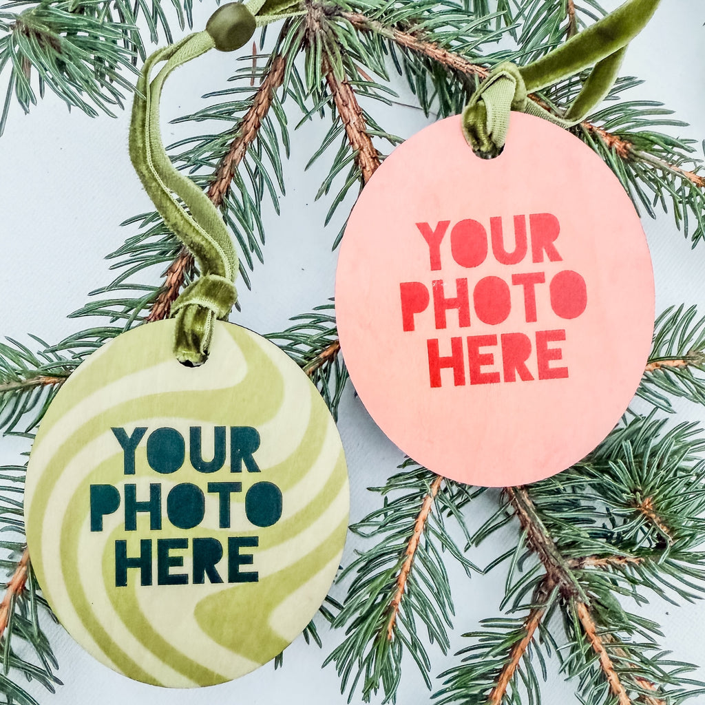 Personalized Photo Ornament with Gift Box