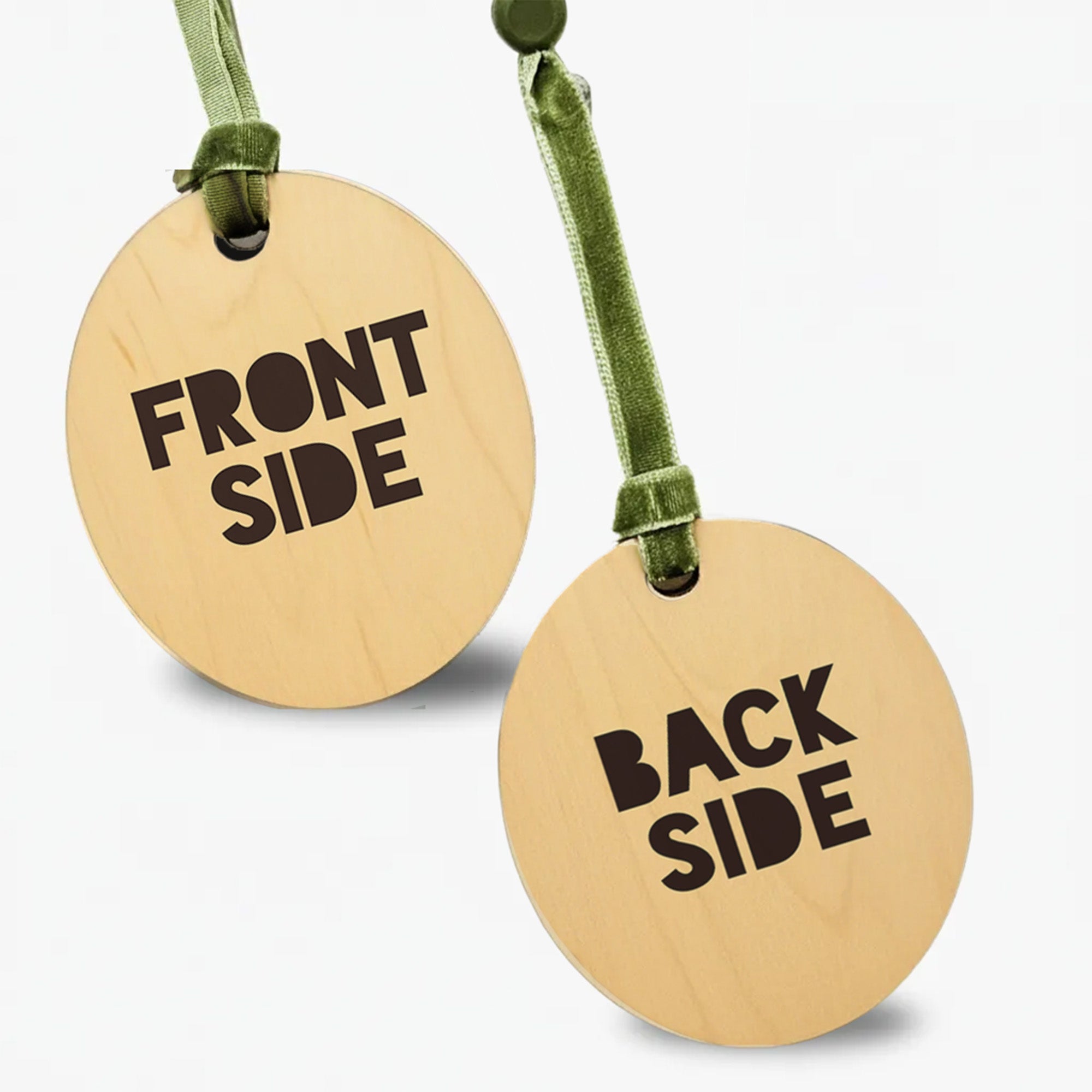 Personalized Photo on Oval Birch Wood Ornament